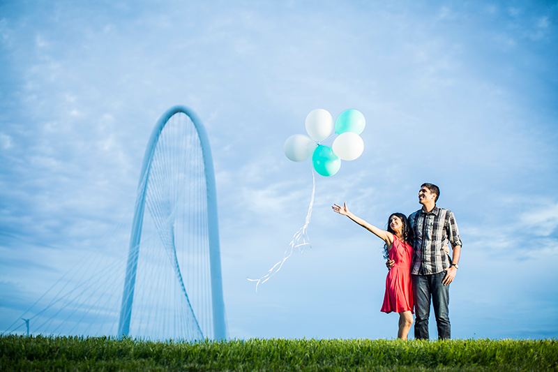 Dallas Skyline and Balloons