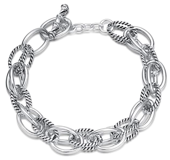 Silver Double Link Bracelet